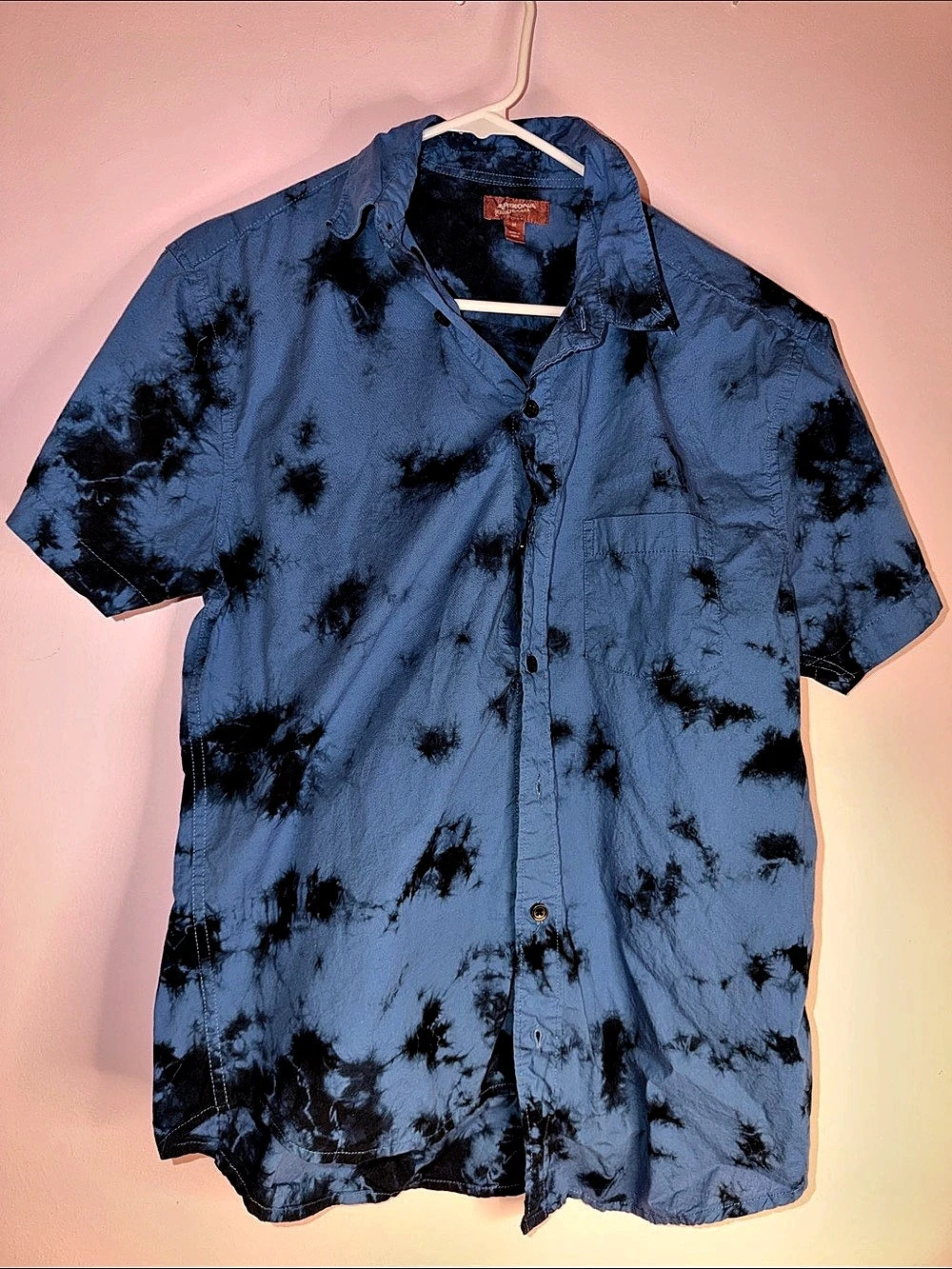 Arizona Jean Co. Men's Tie-Dye Shirt in Blue & Black Size Medium